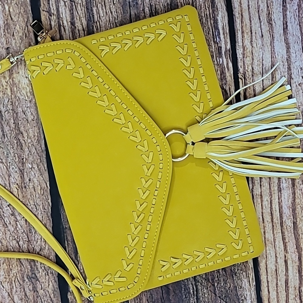 Boho Yellow Crossbody Purse - Picture 2 of 14